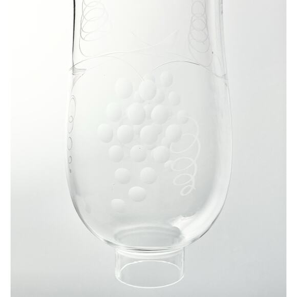 1940s Vintage 925 Silver Weighted Candlestick Holder & Etched Grape Glass Globe - Picture 5 of 10